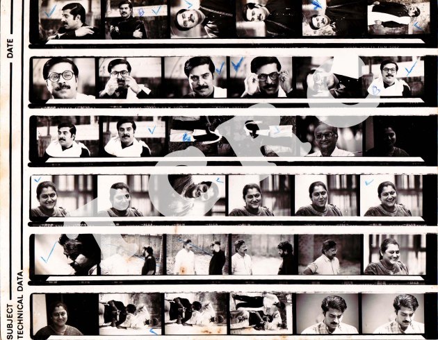 "Thalapathi" - Contact Sheet of Mamootty's Look Test